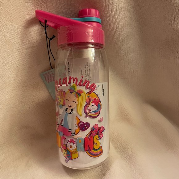 JOJO SIWA silver buffalo 20oz Tritan Water Bottle with Stickers, new - Picture 2 of 3
